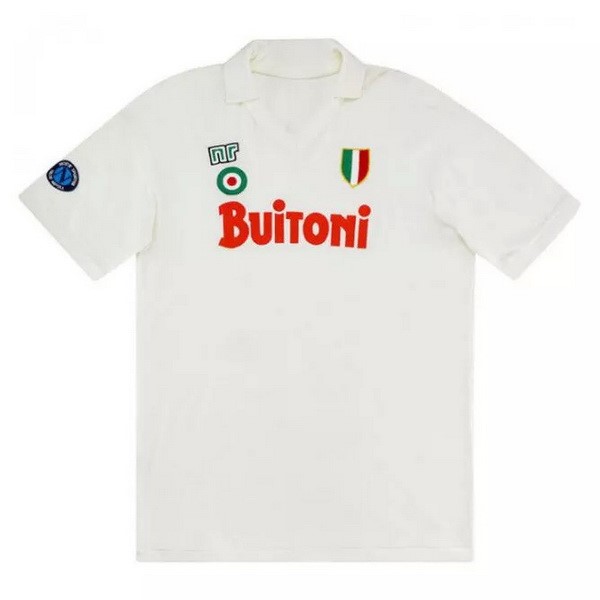 Tailandia Camiseta Napoli 2nd Retro 1987 1988 Blanco